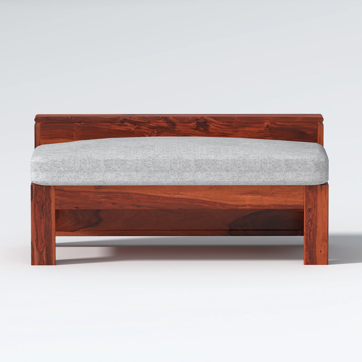 Eirini L Shape Sheesham Wood Sofa In Light Honey