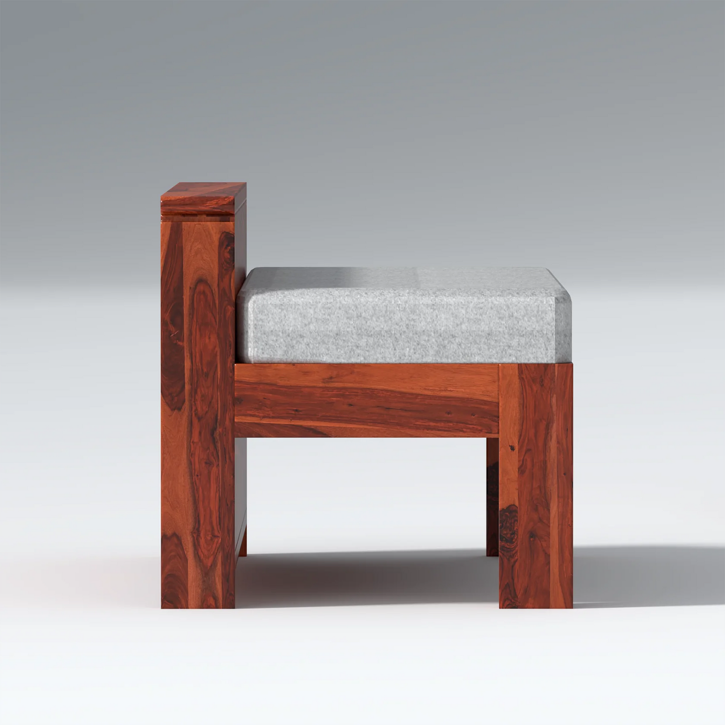 Eirini L Shape Sheesham Wood Sofa In Light Honey