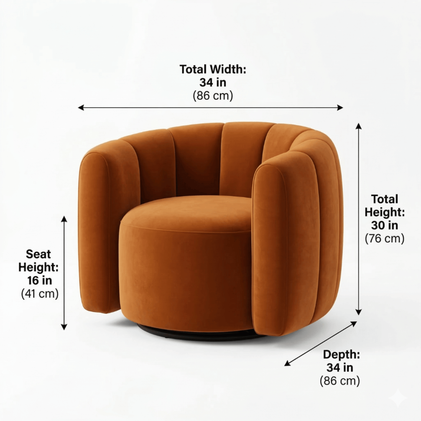 Amber Halo Swivel Lounge Chair