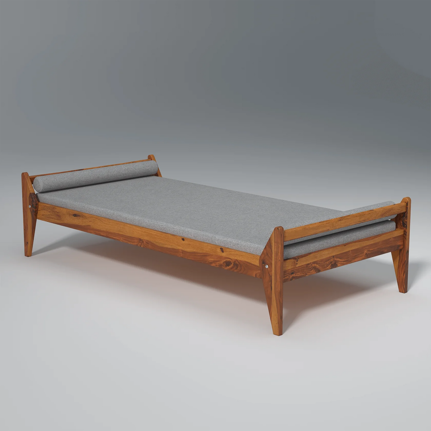 Somnia Sheesham Wood Foldable Day Bed (without cushion) Light Honey Non-Storage
