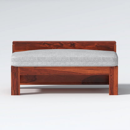 Eirini L Shape Sheesham Wood Sofa In Light Honey