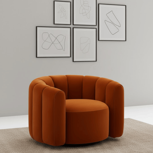 Amber Halo Swivel Lounge Chair