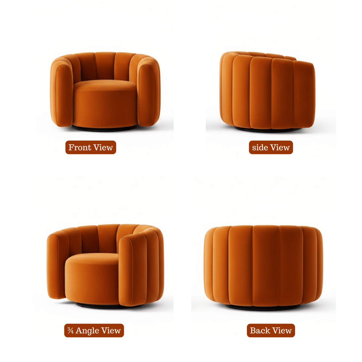 Amber Halo Swivel Lounge Chair