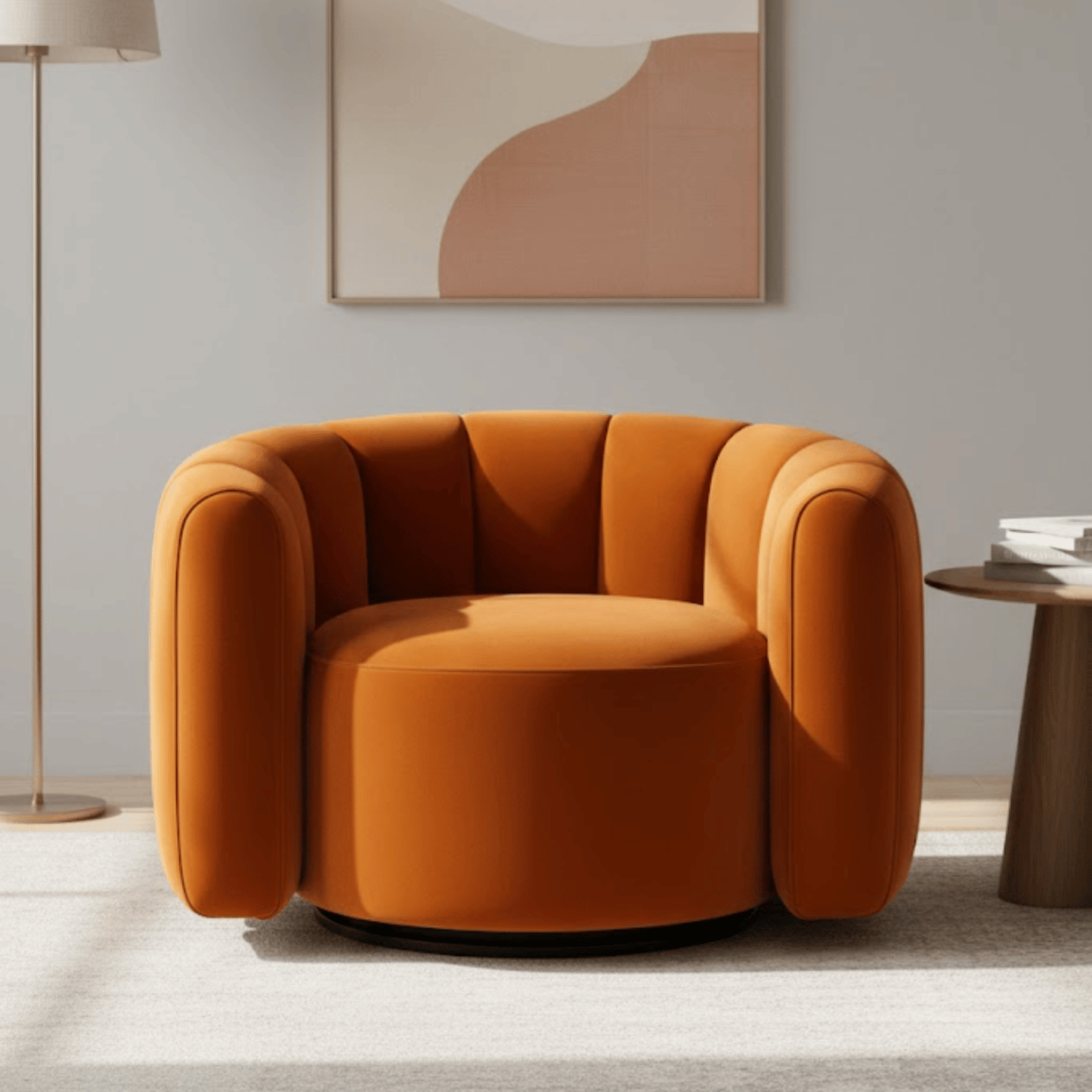 Amber Halo Swivel Lounge Chair