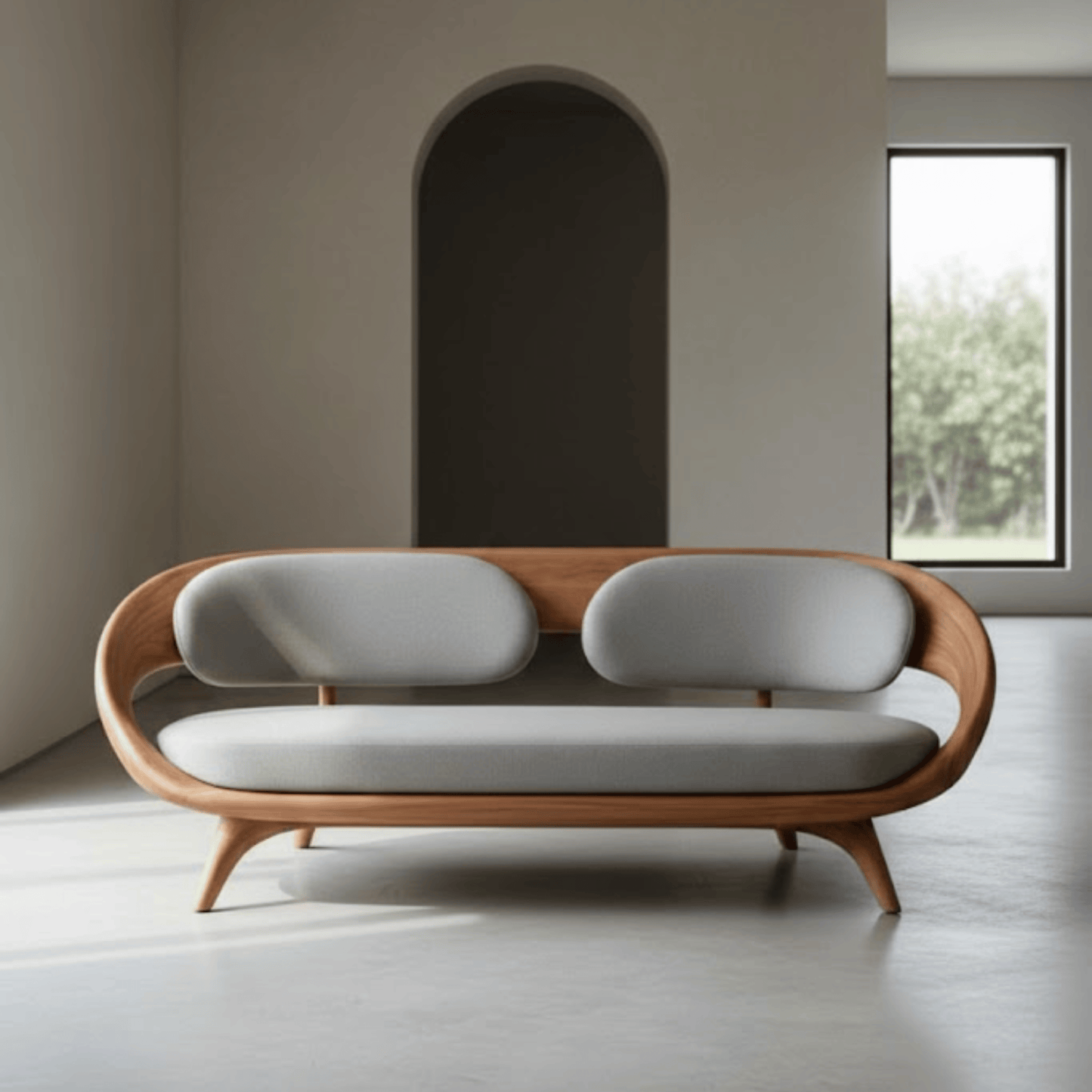 Arcadia Frame Artistic Wood Sofa