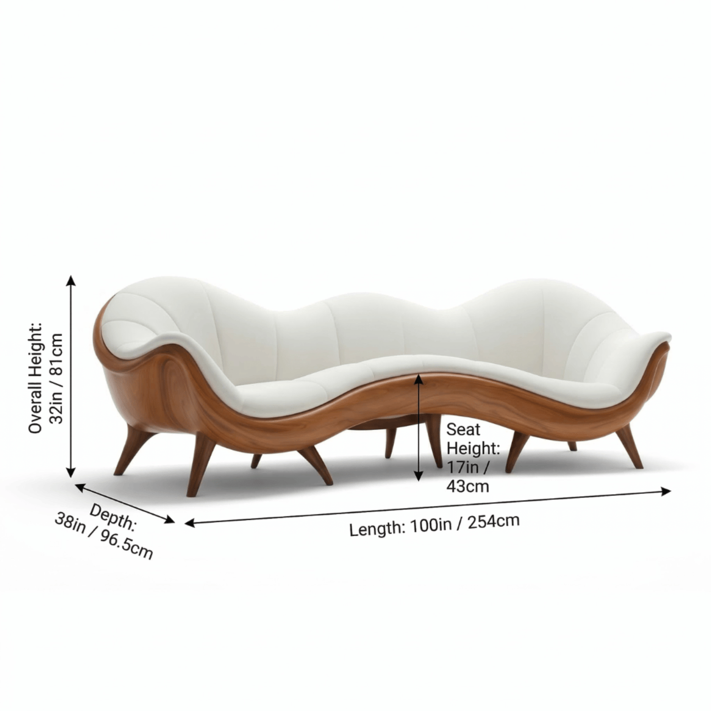 Aurelio Wave Sculpted Sofa