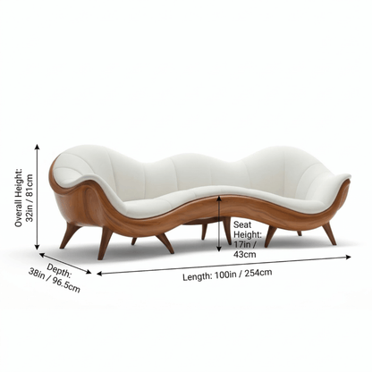 Aurelio Wave Sculpted Sofa