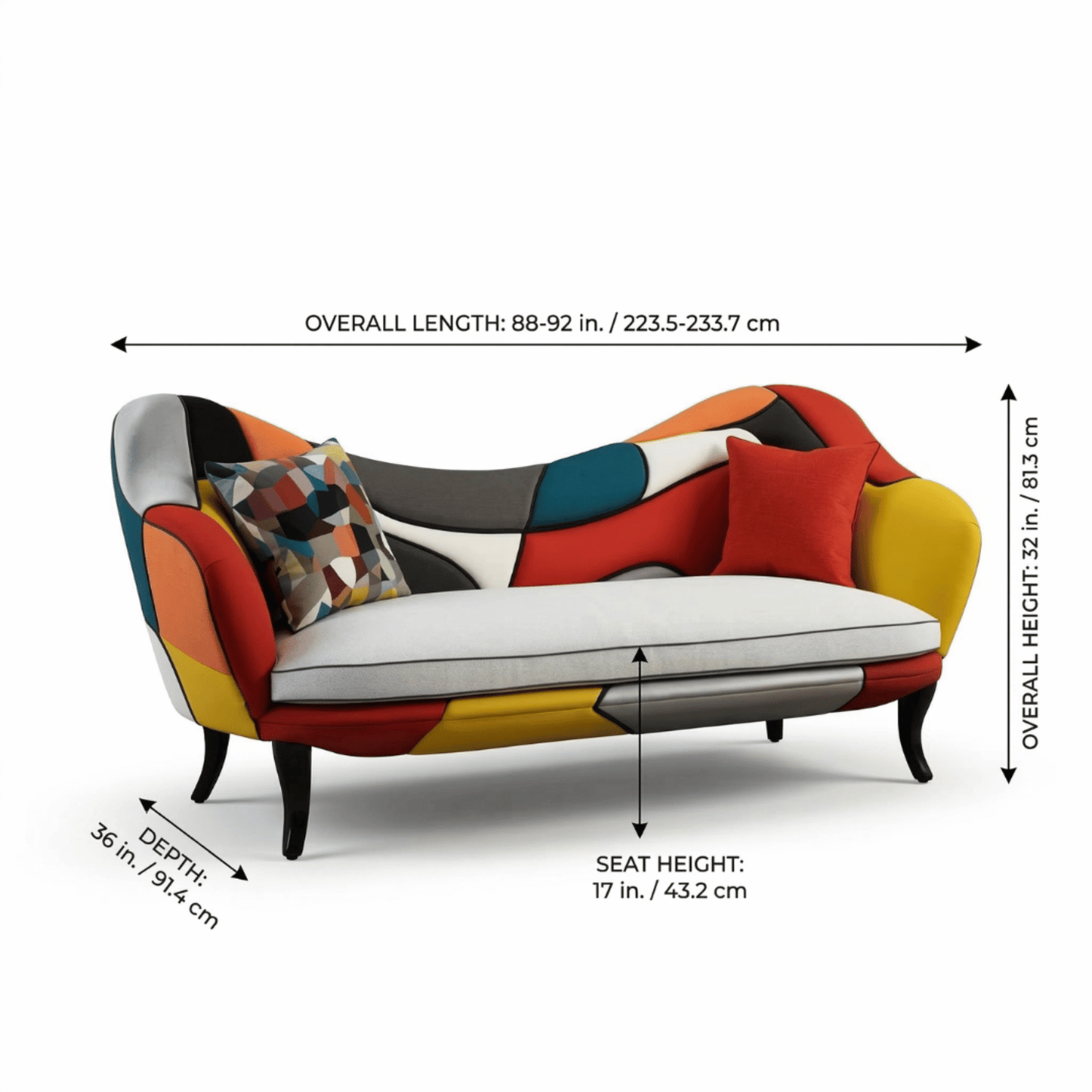 Chromatique Epoque Artistic Patchwork Sofa