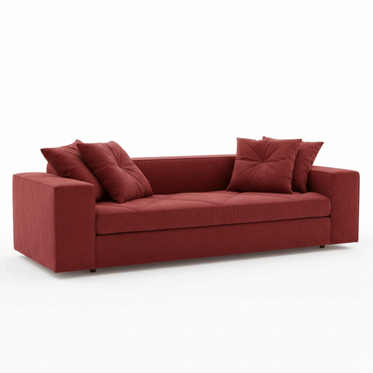 Crimson Edge Contemporary Sofa