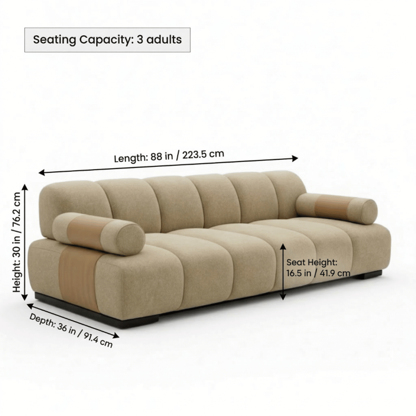 Desert Linea Luxe Panel Sofa