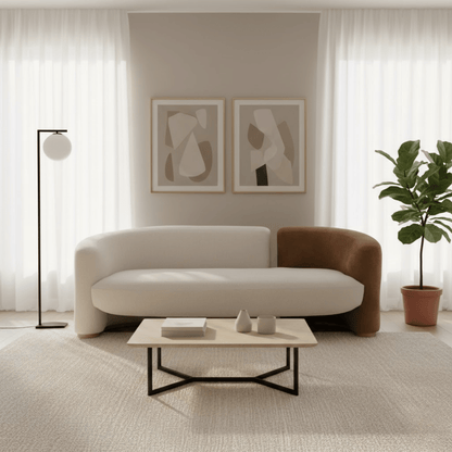 Dual Curve Contemporary Designer Sofa
