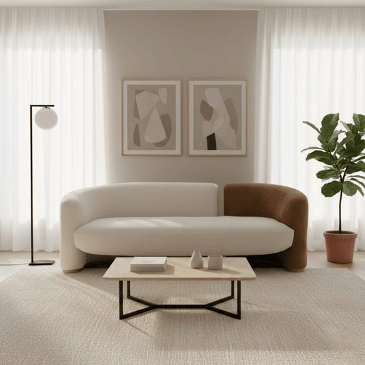 Dual Curve Contemporary Designer Sofa