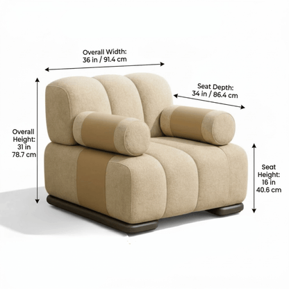 Linea Block Designer Accent Chair