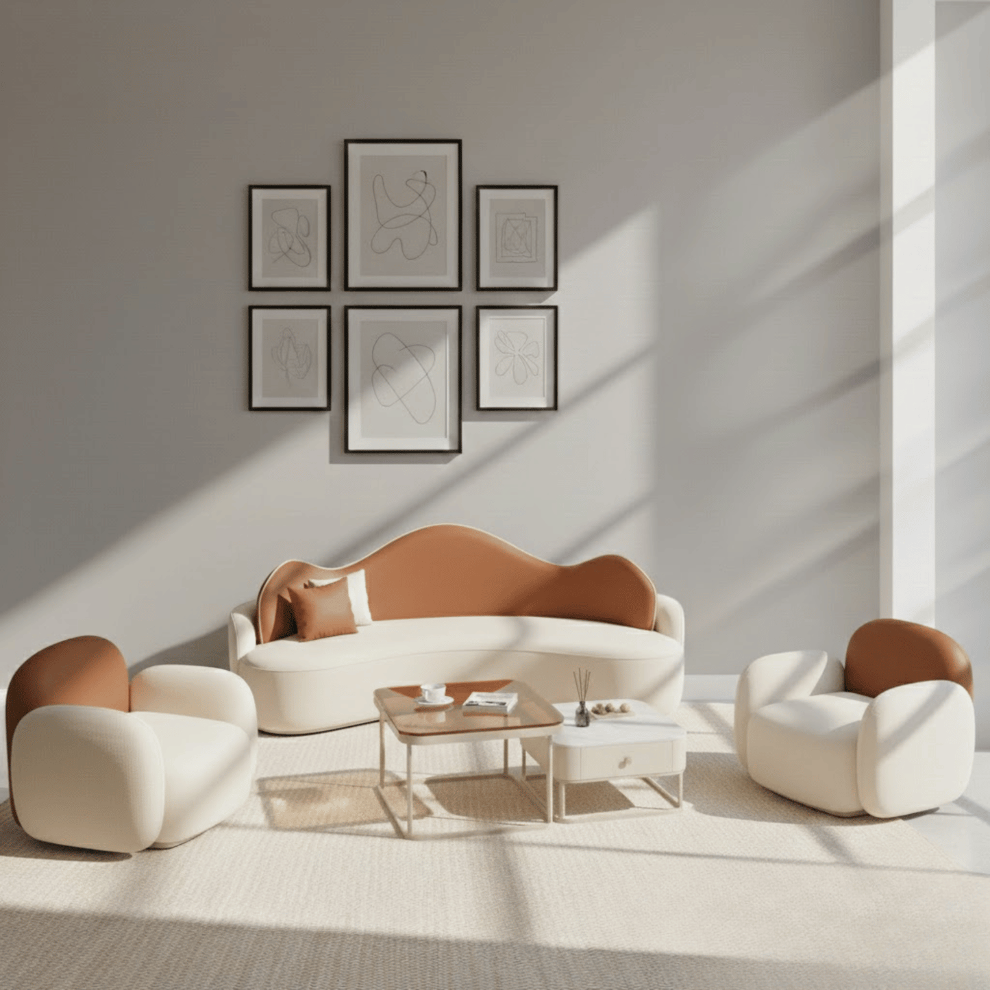 Lunara Flow Curved Sofa Set