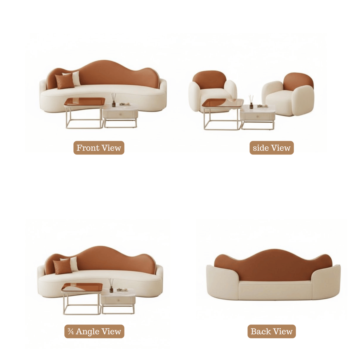 Lunara Flow Curved Sofa Set