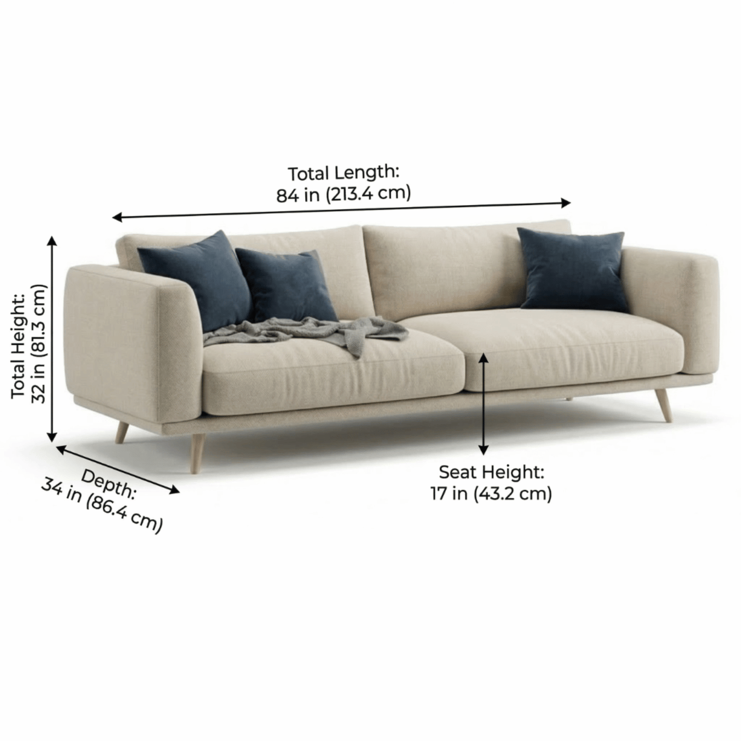 Nordic Aura 3- Seater Premium Sofa
