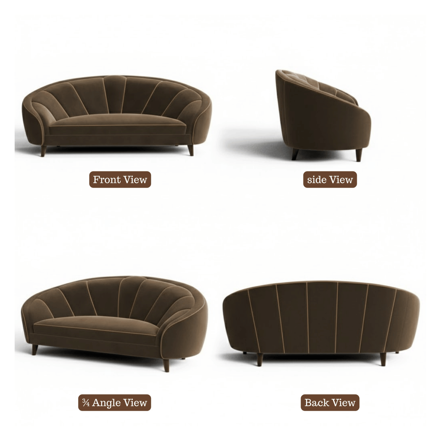 Regal Arc Luxury Curved Sofa