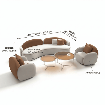 Serpentina Crest Luxury Statement Sofa