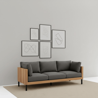 Urban Frame Modern Wood Sofa