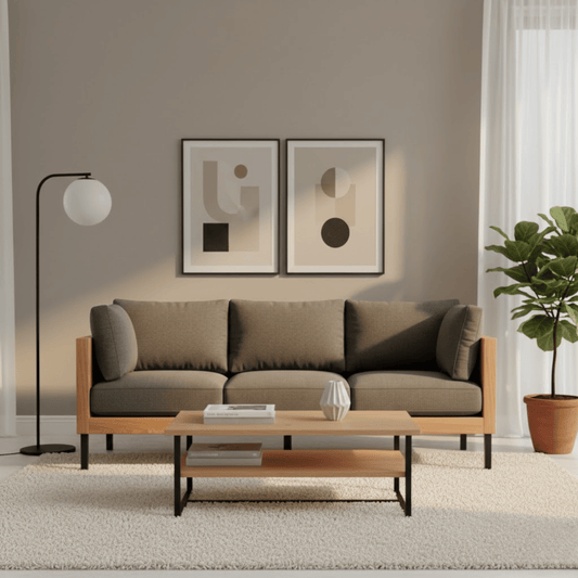 Urban Frame Modern Wood Sofa